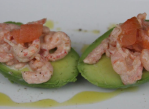 Avocado rivierkreeftjes en garnalen