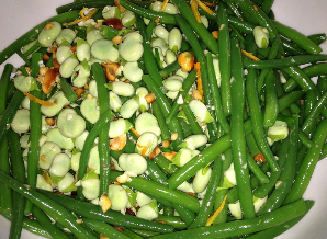 Tuinbonen, Haricot verts met sinaasappeldressing